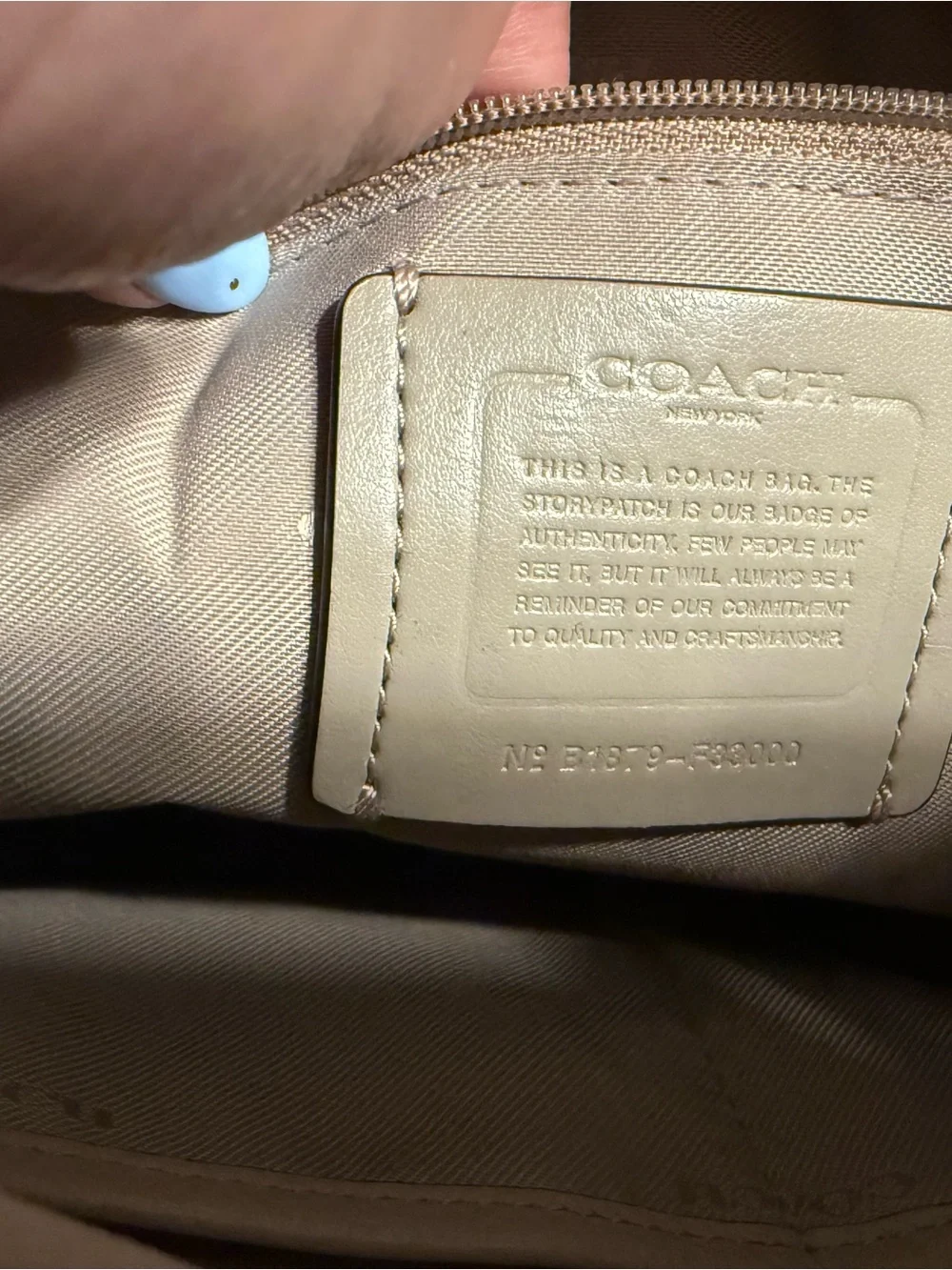 Coach Pebbled Leather Shoulder Bag in Light Taupe - Elle Hobo Bag